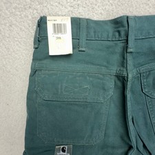Carhartt WU1191 Mens Green Cotton Canvas Work Shorts Size 28 NWT USA Made