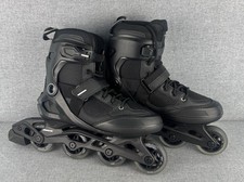 Decathlon Oxelo Fit100 Adult Fitness Inline Skates Black UK 8 Roller Blades