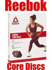 Reebok Core Workout Sliding Discs Double Sided Sliders for Carpet and Hardwood