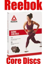 Reebok Core Workout Sliding Discs Double Sided Sliders for Carpet and Hardwood