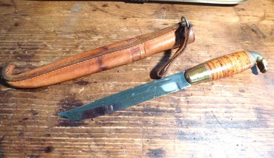 J. Marttini Jagdmesser Finnland Lapinleuku finnisches Lapo Messer, gemarkert - Bild 1 von 4