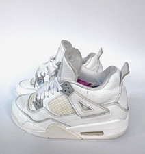 Nike Air Jordan 4 Pure Money 2017 GS White Youth Size 4Y 408452-100 Used