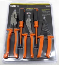 Klein Tools 1000V 5-Piece Insulated Tool Kit 9415R Orange Handle
