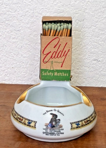 ASHTRAY adv. SHENANGO CHINA CO. (The Badge of Quality)