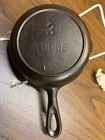 Lodge Cast Iron #3 Arc Logo Skillet - Seasoned and Flat