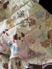 Pound Puppies Twin Comforter Bedspread Tonka 1985 Vintage, Quilted Dogs Pattern