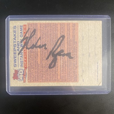 Nolan Ryan Auto 1991 Topps - Instant Win Game Sweepstakes and Instant Win Game