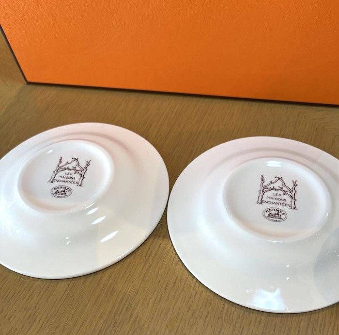 Hermes Les Maisons Enchantees Cup Saucer Tableware 2 set Francois