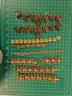 Vintage Costume Jewelry Lot Gold Tone Bracelets Rhinestone Floral Leaf Designs