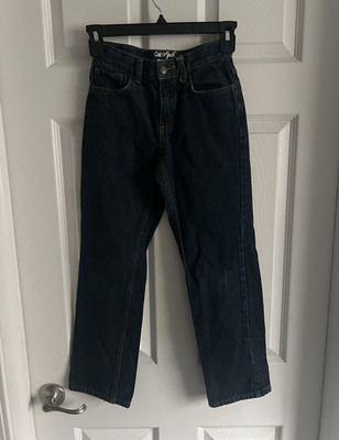 Cat & Jack Boys Size 10 Slim Straight Dark Wash Blue Denim Jeans Pockets