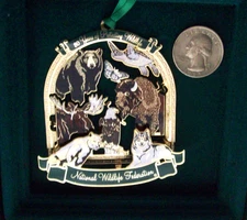 National Wildlife Federation 2016-80th Anniv. 3-D Pop Ornament - 24k Gold Finish