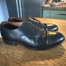 Sanders Leather Shoes Size 8 UK Black Lace Up Oxford Style Smart Casual