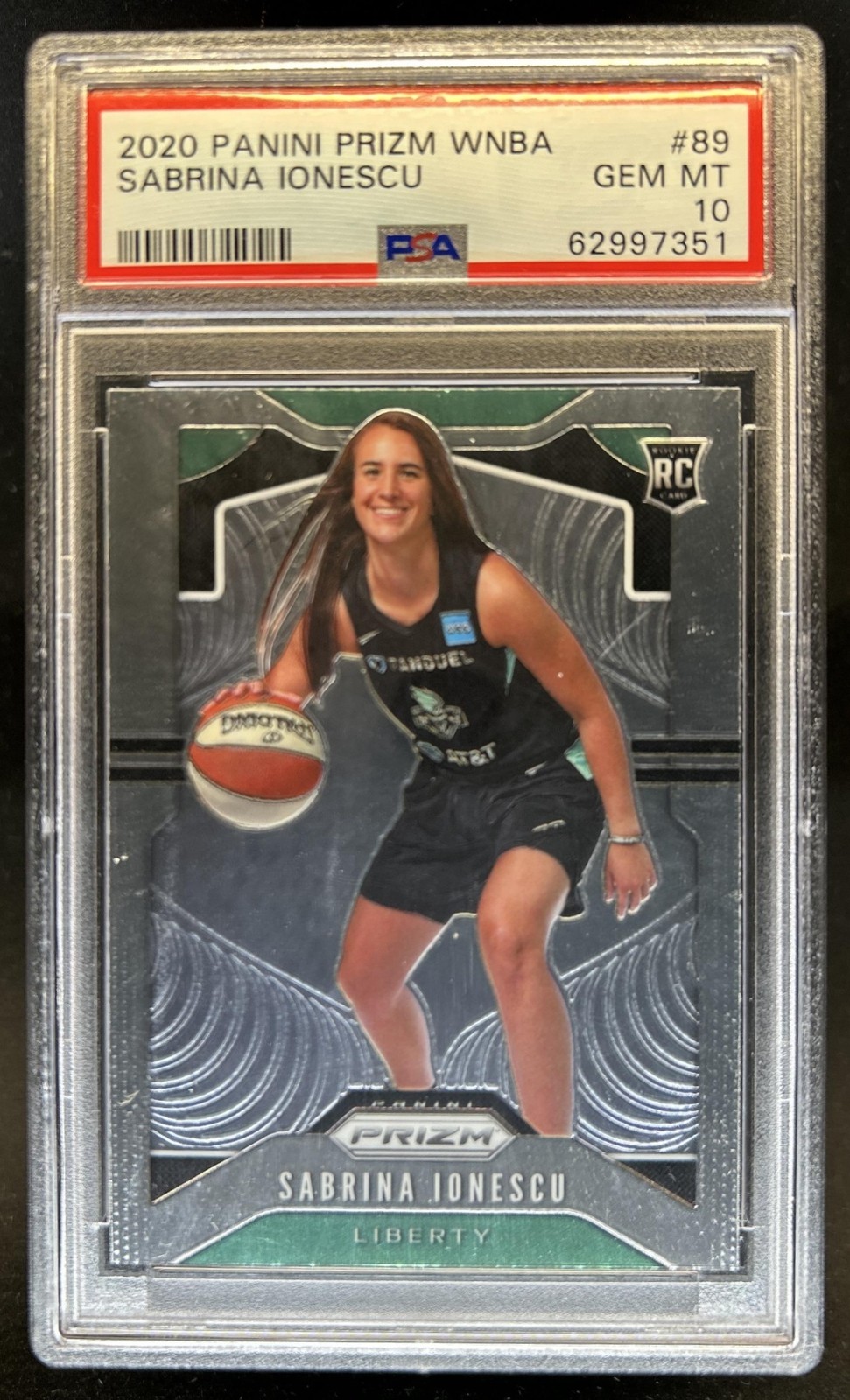 2020-21 Panini Prizm WNBA Sabrina Ionescu RC Rookie #89 Liberty PSA 10 GEM MINT