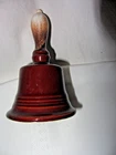 Vintage Hull Brown Drip Stoneware bell 5 1/4" tall