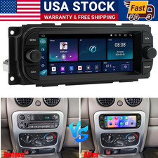 Car Radio Stereo For 2003-2006 Jeep Wrangler Tj Carplay Android 15 Gps Nav Cam