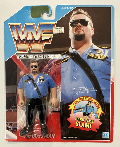 New WWF Hasbro Big Boss Man Action Figure 1992 Blu...