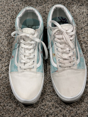 VANS Men's SpongeBob SquarePants Lace Up Canvas Sneaker White Light Blue US 11.5