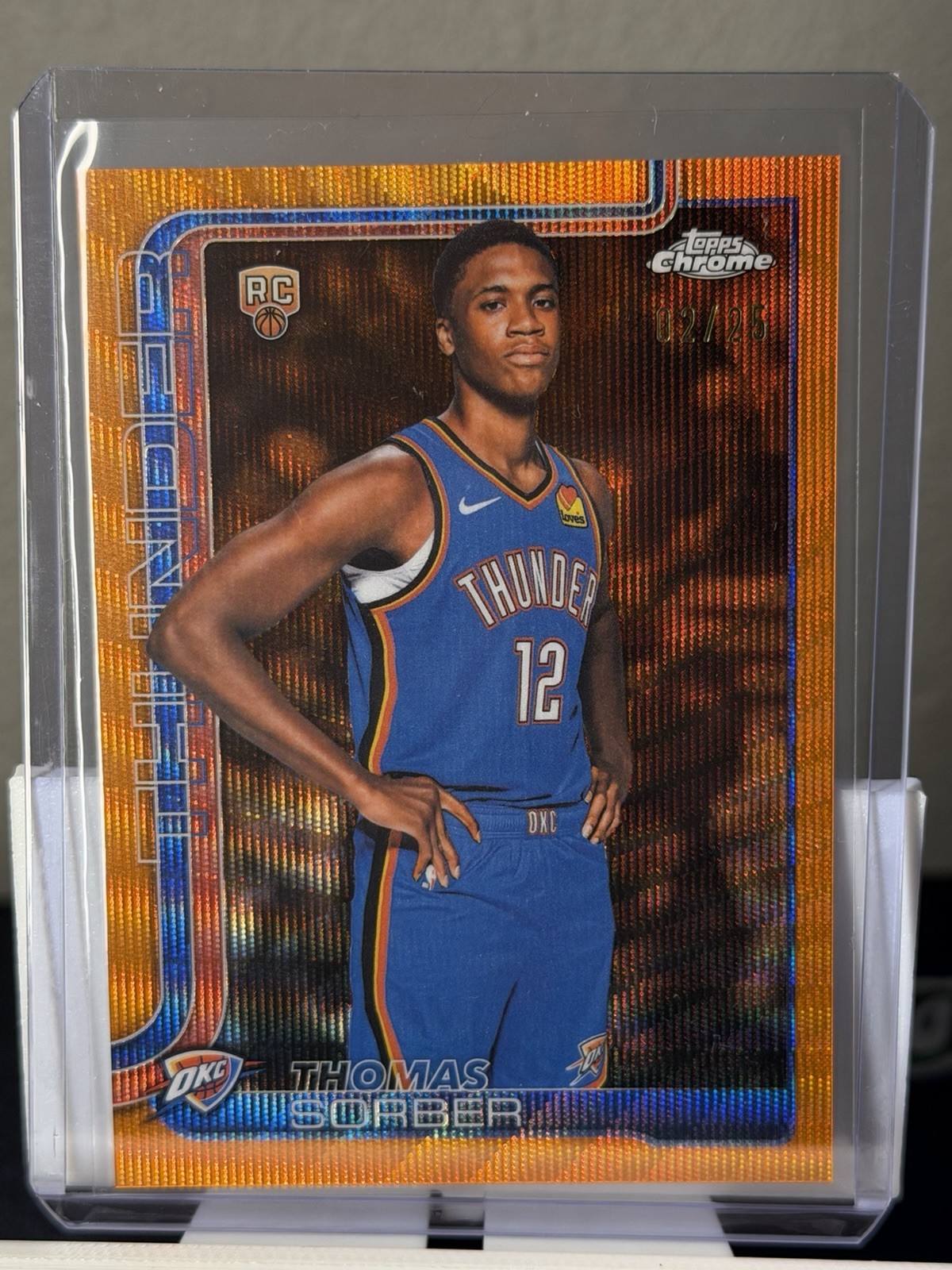 2026 TOPPS CHROME UPDATE THOMAS SORBER ROOKIE ORANGE WAVE REFRACTOR /25