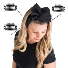 Stretch BowKnot Clip In Headband Non Slip Fashion Band Hair Accessory