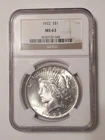 1922 Philadelphia Peace Silver Dollar $1 NGC MS63