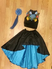 Dance Pre-Owned Costume Large Child Turquoise Kelle Lyrical Jazz Latin Floral 2
