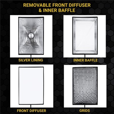 Glow EZ Lock Softbox To Go Kit - Glow EZ Lock 24x36'' Quick Strip Rectangular Bow