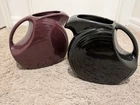 Fiesta Ware Black & Claret Large Disk Pitcher 67 oz Homer Laughlin Made in USA
