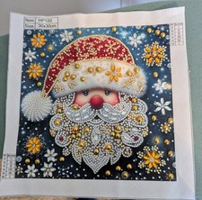Diamond Art Santa Claus Canvas Picture Completed