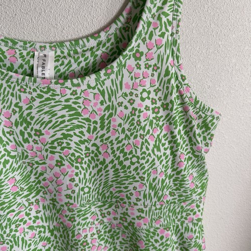 Fabletics Kleid Damen XXL* grün Blumen sportlich integrierter BH-Shorts Pickleball - Bild 4 von 17