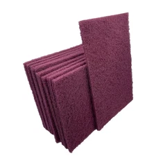 VSM 10-Pack: 6" x 9", Maroon - Very FIne, Non-Woven Hand Pad, Aluminum Oxide 