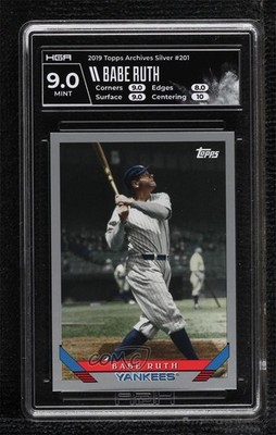 2019 Topps Archives 1993 Design Silver 23/99 Babe Ruth #201 HOF p1b