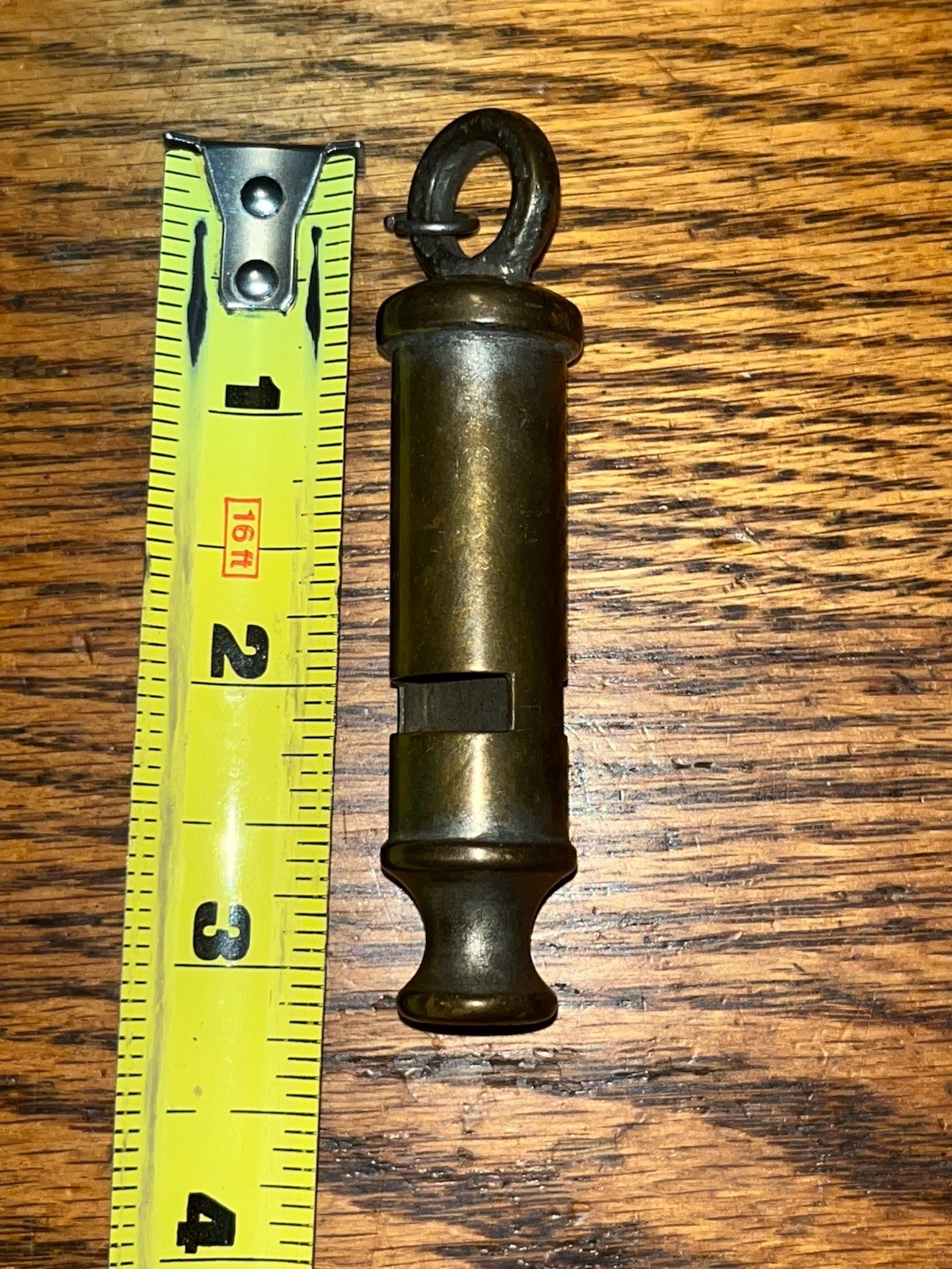 Vintage Brass Plated Tube Police & Fire Whistle.  B & R City Police & Fire