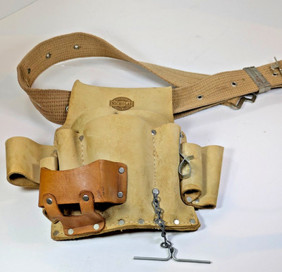 Nicholas Leather Tool Belt #500 Pouch Accessory Model Made In USA Electricians