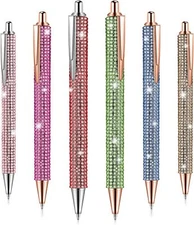 6 Pcs Bling Pen Cute Diamond Pens Wedding 1 Count (Pack of 6), Colorful 