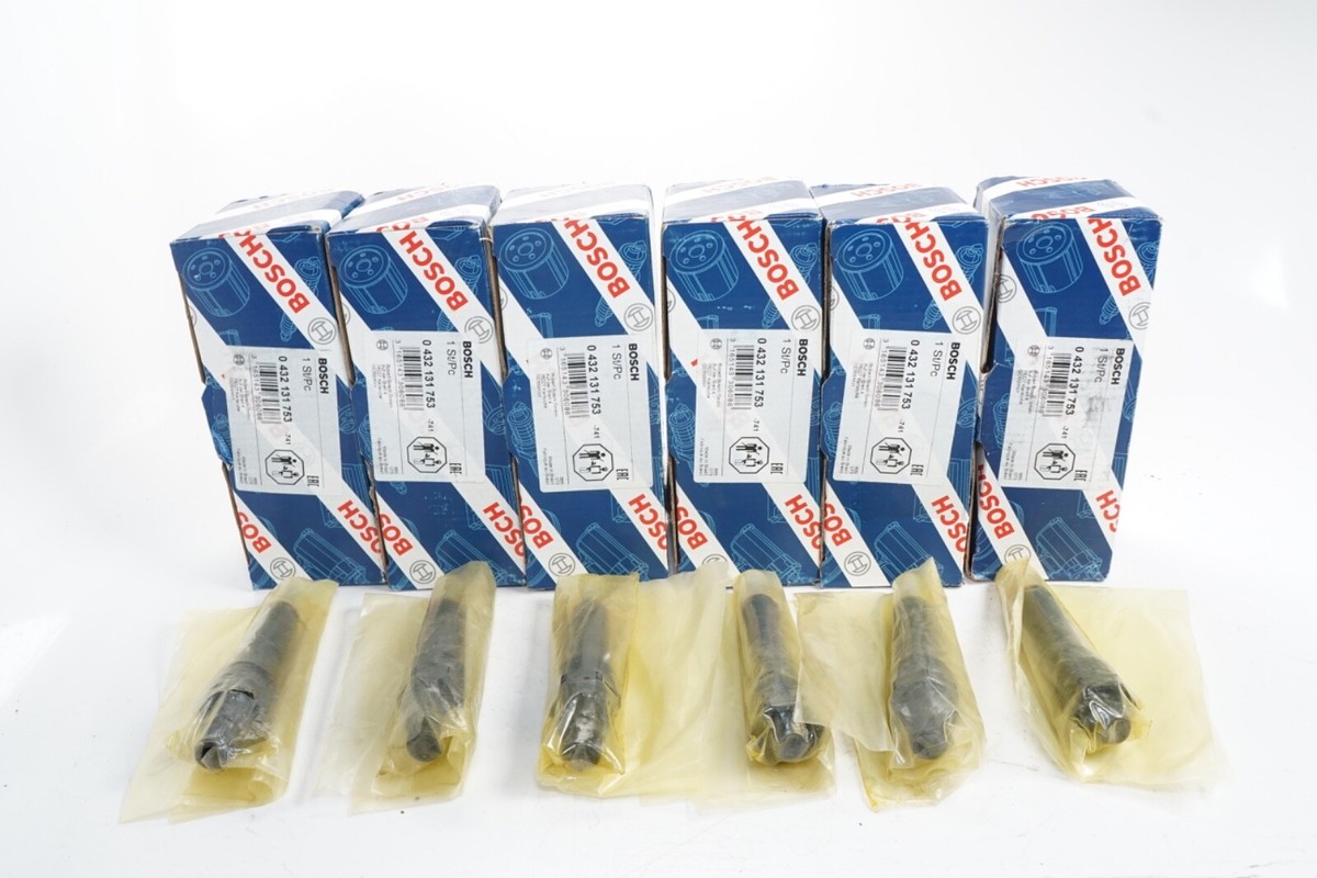 NO CORE CHARGE 6 New GENUINE Bosch 0432131753 Injectors for Dodge