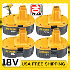 4PACK 18V For Dewalt 18 VOLT 6.0Ah DC9096 DC9098 NiMh Battery DC9099 Replacement