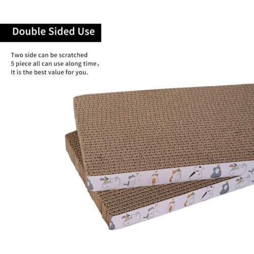 2 Pack Cat Scratch Pad Cat Scratcher Catnip Cardboard Cat Lounge Bed Reversible - Picture 5 of 8