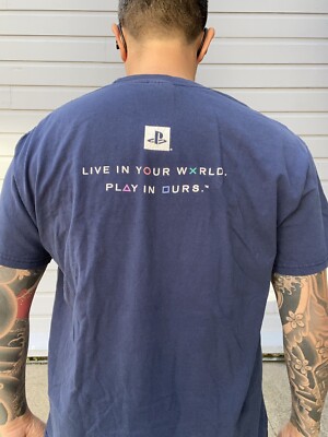 Vintage Sony Playstation 2 Online Shirt Y2k Promo Tee Shirt