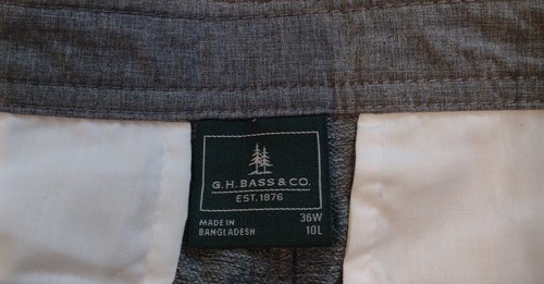 G.H. Bass Men's Gray Athletic Outdoor Shorts Size 36x10 NWT's - Picture 3 of 8