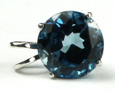 London Blautopas, 925 Sterling Silber Anhänger, SP088
