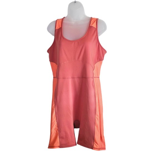 Fabletics Motion365 Open Back 7" One Piece Terracotta/St Tropez Coral Size 2XL - Picture 5 of 12
