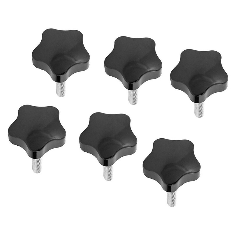 2X(6 Pcs M8 x 40mm Thread Replacement Star Hand Knob Tightening Screw Black4528 eBay