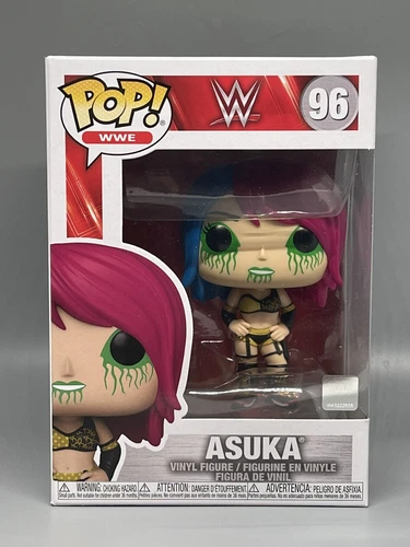 Funko Pop WWE #96 Asuka Blue & Pink Hair BKGR In Hand