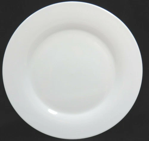 Gibson Everyday Salad - Luncheon Plate  White - Black Stamp