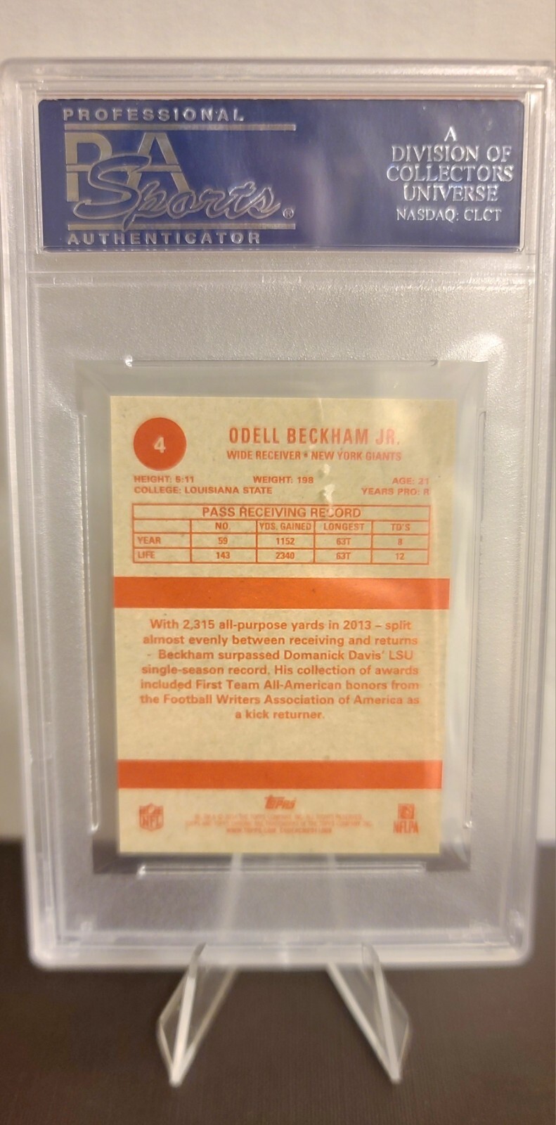 2014 Topps Chrome Odell Beckham Jr. RC 1963 Minis N.Y. Giants Future HOF WR view 2