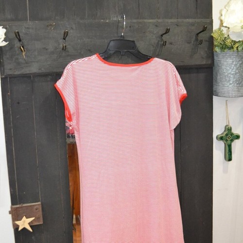 Red/White Striped Happy Face Emoji Dress/Gown - Grudge - Hippie Youth Large - Picture 8 of 8