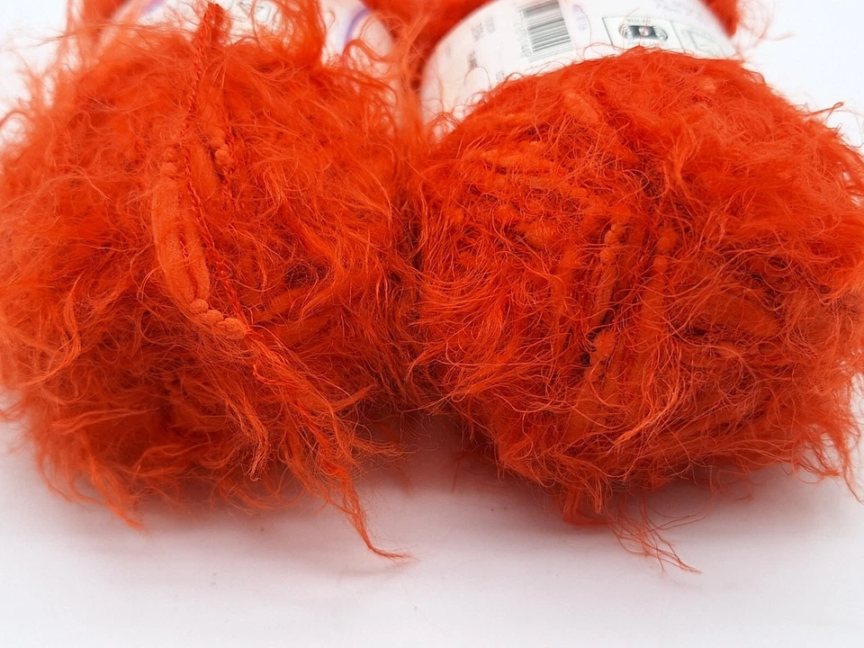 2 Moda Dea Eden Yarn Flame #5254 Orange 100% Nylon 1.76 oz  83 yd  Italy Bulky 5 - Image 4 of 4