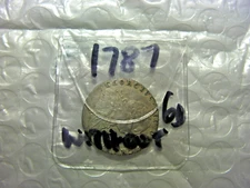 ENGLISH SIXPENCES    GEORGE 111   1787  WITHOUT  SEMME OF HEARTS S3748  AUG1