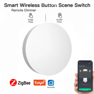 Tuya ZigBee Smart Button Scene Switch Intelligent Wireless Remote on Off Key