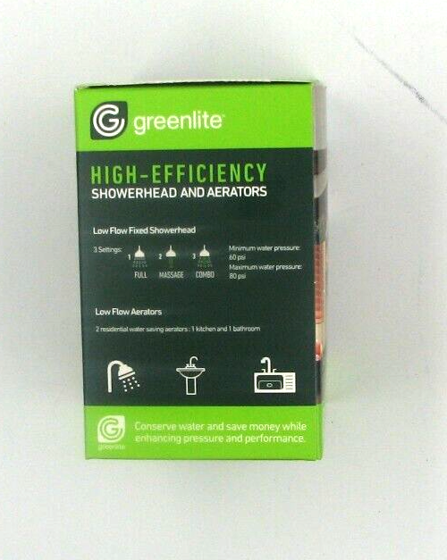 GREENLITE WATER SAVING KIT Fixed Shower Head, 1 Bathroom & 1 Kitchen